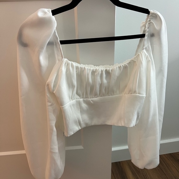 Princess Polly White Long Sleeve Top - Picture 3 of 3